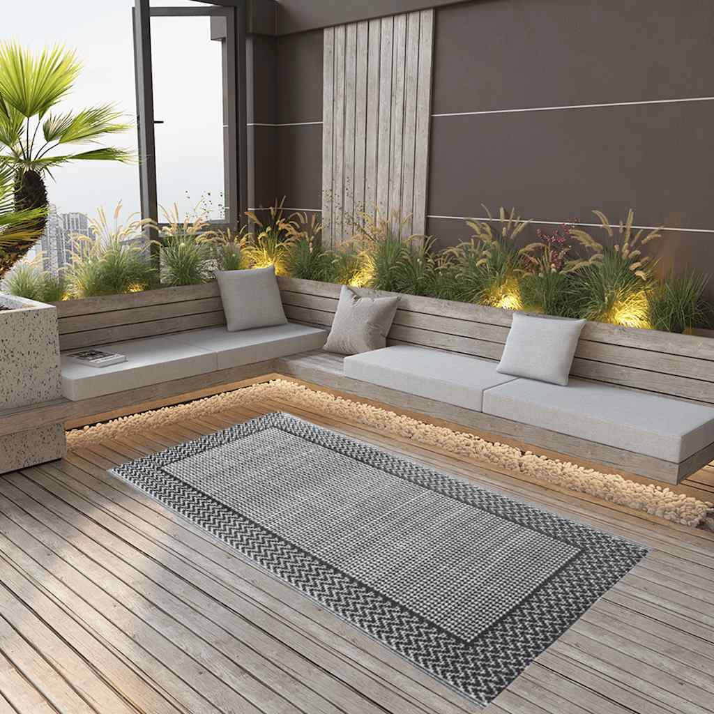 vidaXL Outdoor Carpet ARAKIL Grey 120x180 cm PP