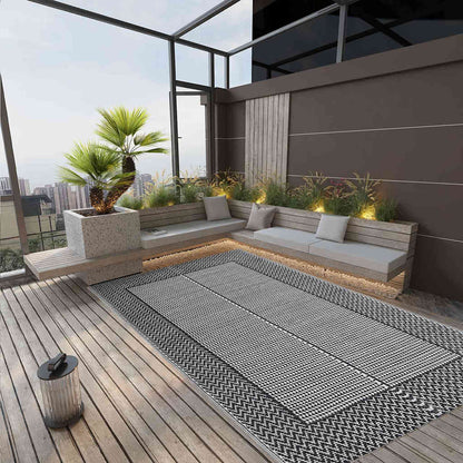 vidaXL Outdoor Carpet ARAKIL Grey 190x290 cm PP