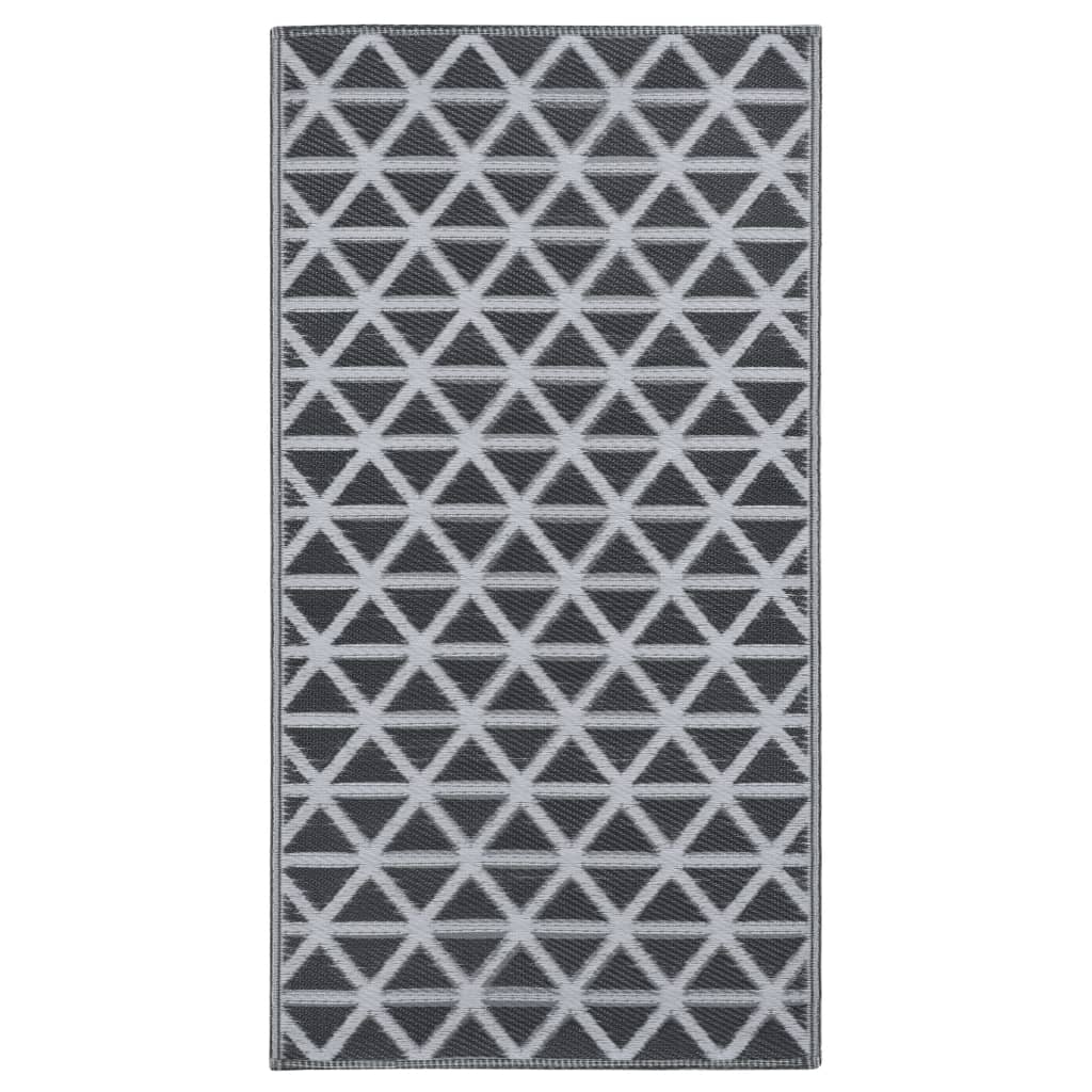 vidaXL Outdoor Carpet ARAKIL Black 120x180 cm PP
