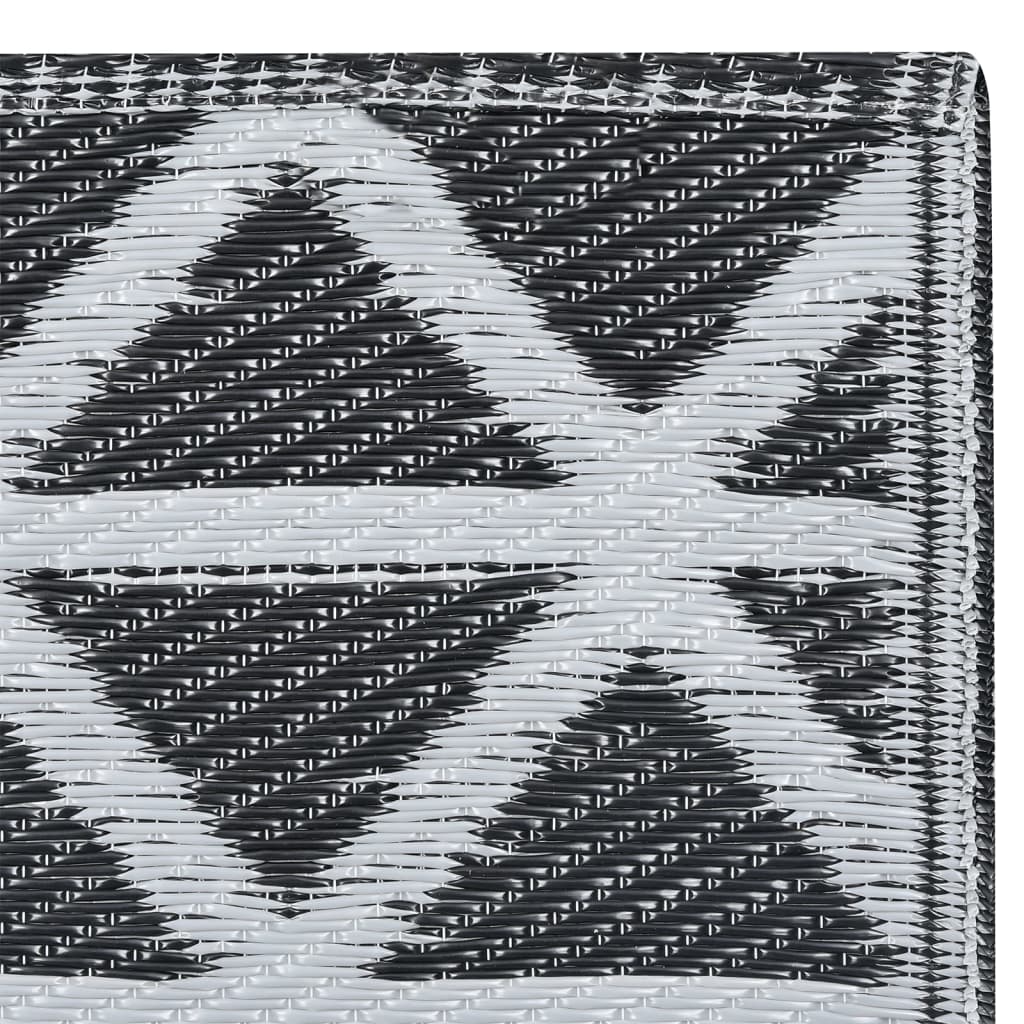 vidaXL Outdoor Carpet ARAKIL Black 120x180 cm PP