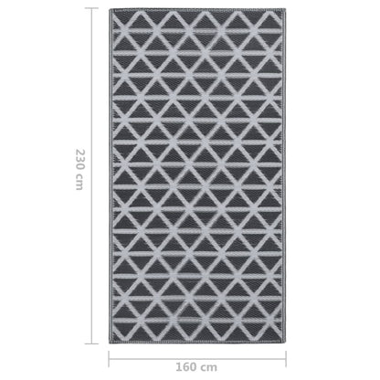 vidaXL Outdoor Carpet ARAKIL Black 160x230 cm PP