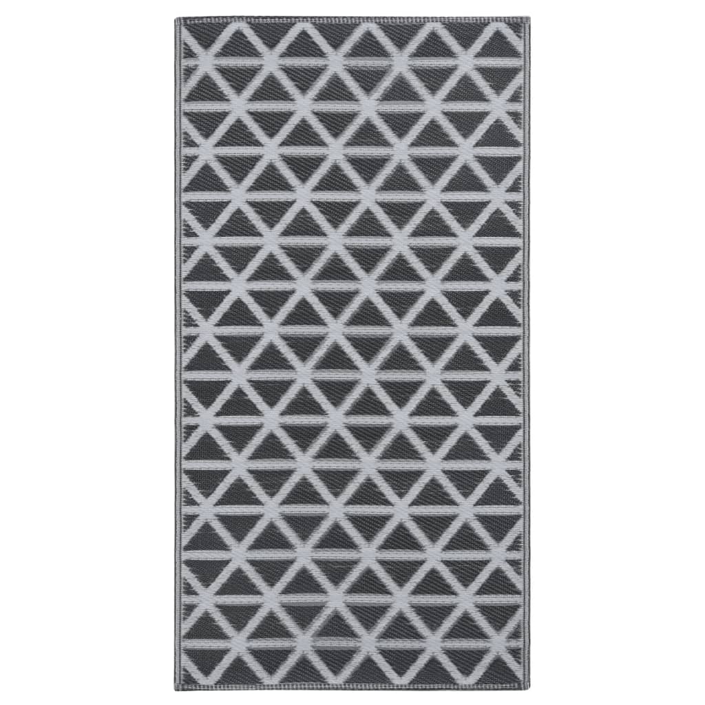 vidaXL Outdoor Carpet ARAKIL Black 190x290 cm PP