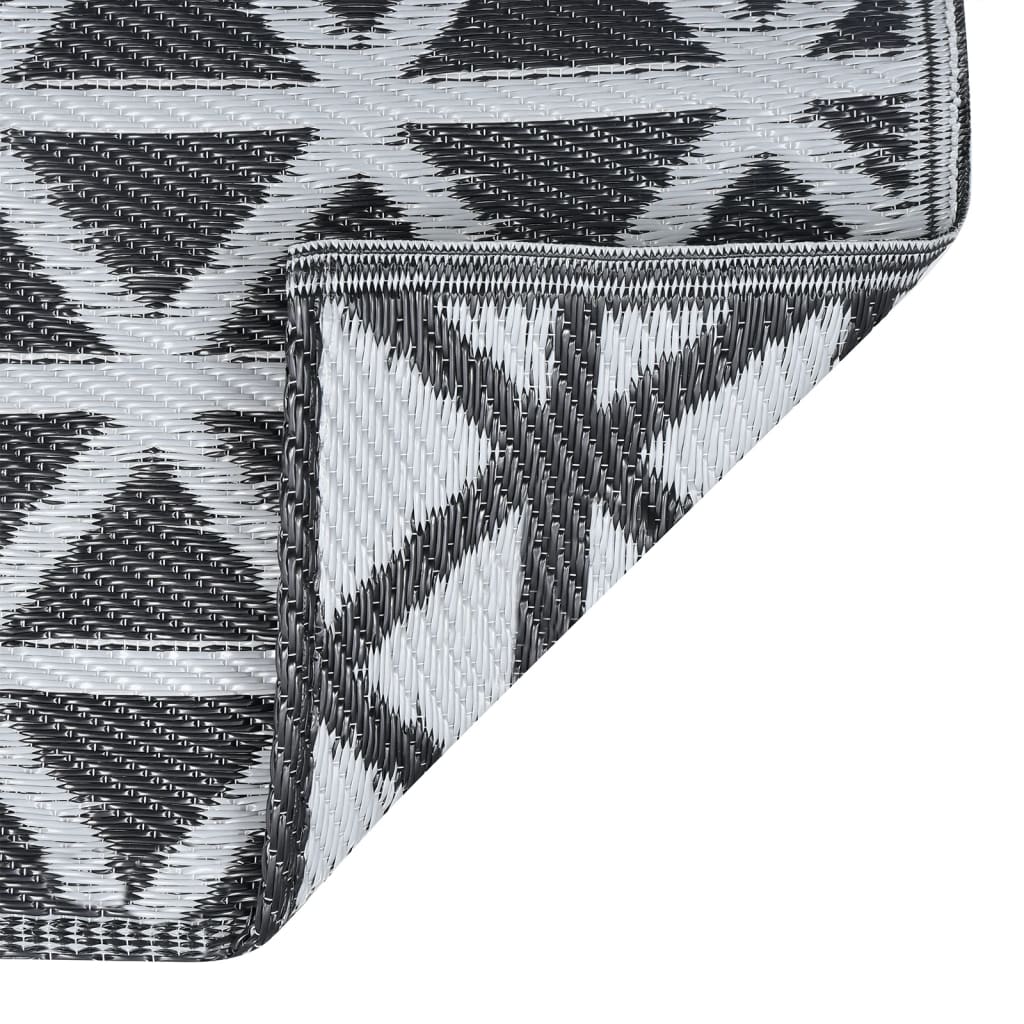 vidaXL Outdoor Carpet ARAKIL Black 190x290 cm PP