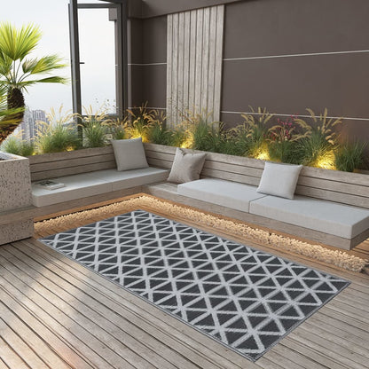 vidaXL Outdoor Carpet ARAKIL Black 190x290 cm PP