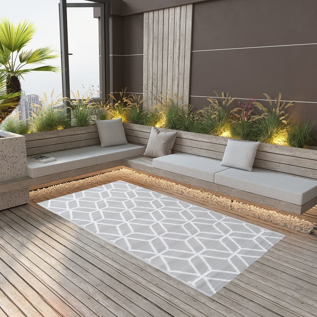 vidaXL Outdoor Carpet ARAKIL Grey 160x230 cm PP
