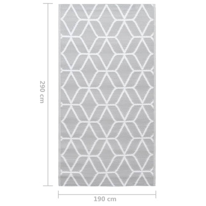 vidaXL Outdoor Carpet ARAKIL Grey 190x290 cm PP