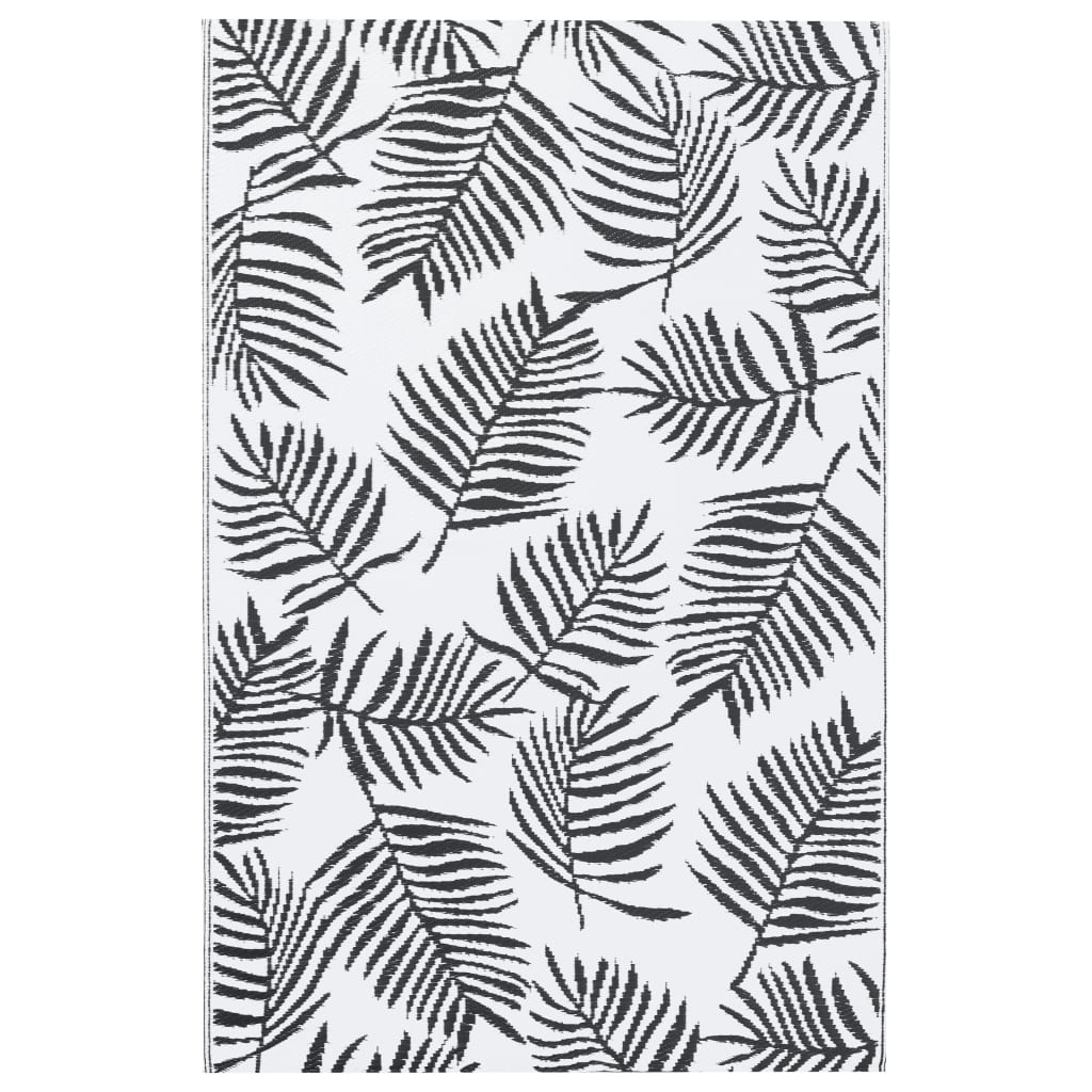 vidaXL Outdoor Carpet ARAKIL White and Black 120x180 cm PP