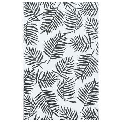 vidaXL Outdoor Carpet ARAKIL White and Black 120x180 cm PP