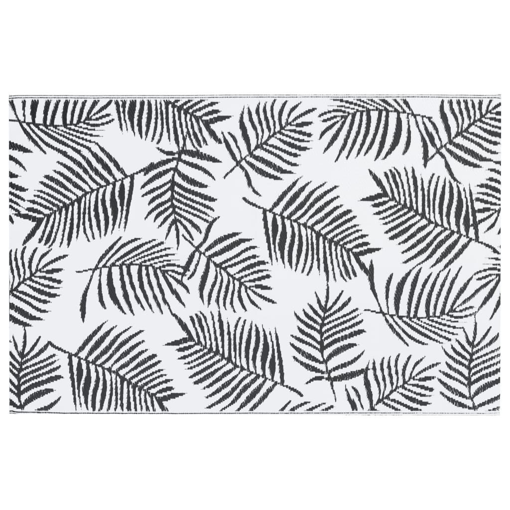 vidaXL Outdoor Carpet ARAKIL White and Black 120x180 cm PP