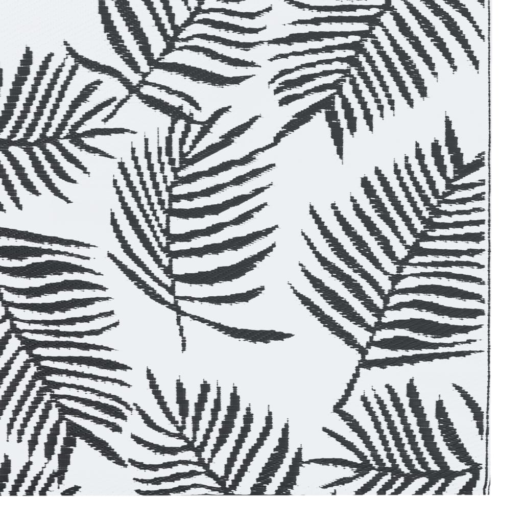 vidaXL Outdoor Carpet ARAKIL White and Black 120x180 cm PP