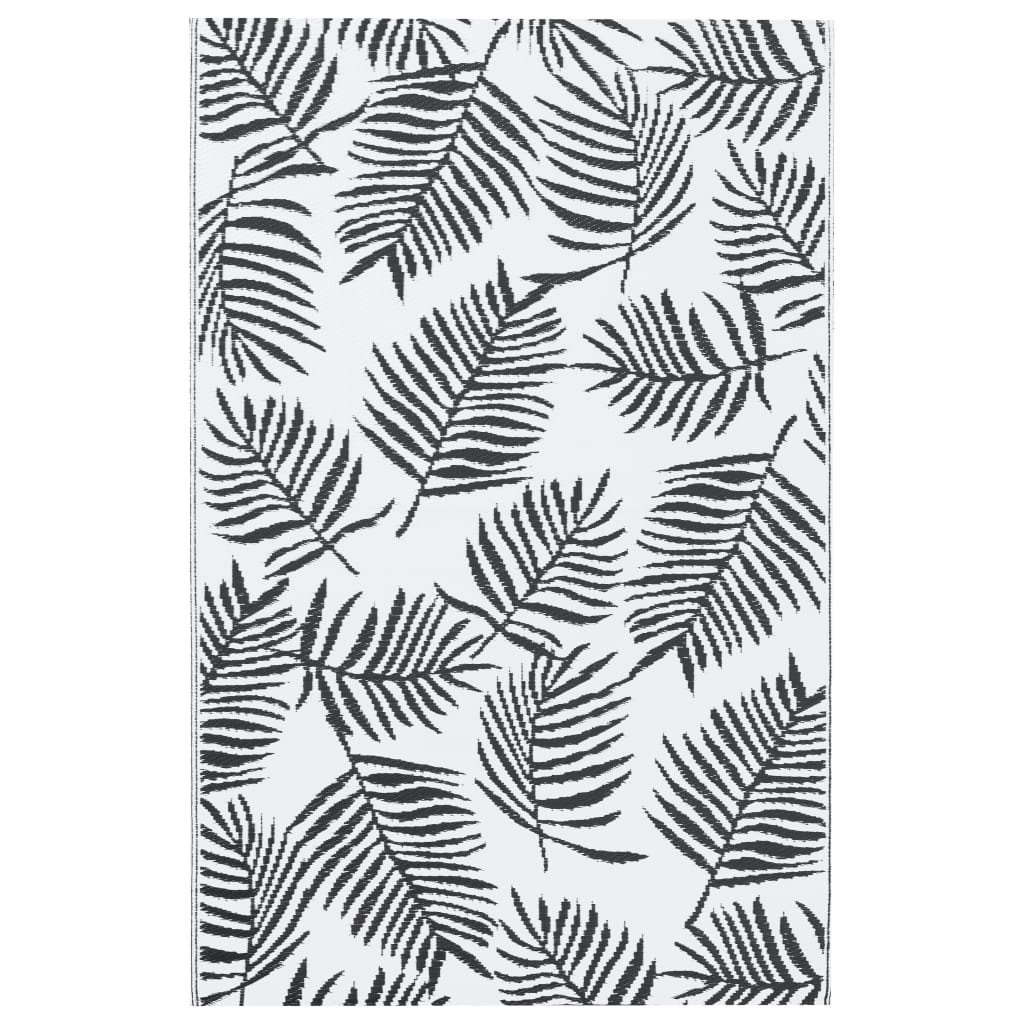 vidaXL Outdoor Carpet ARAKIL White and Black 160x230 cm PP