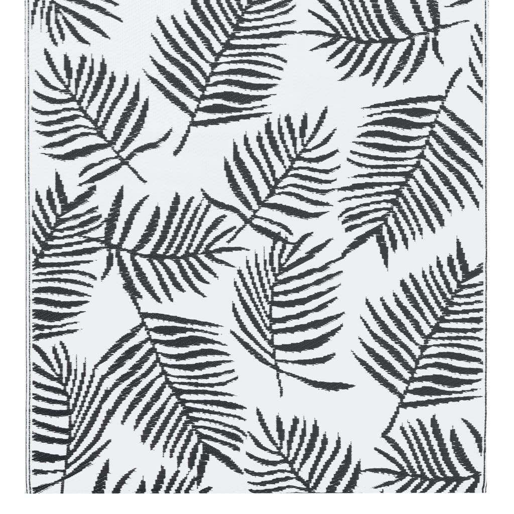 vidaXL Outdoor Carpet ARAKIL White and Black 160x230 cm PP