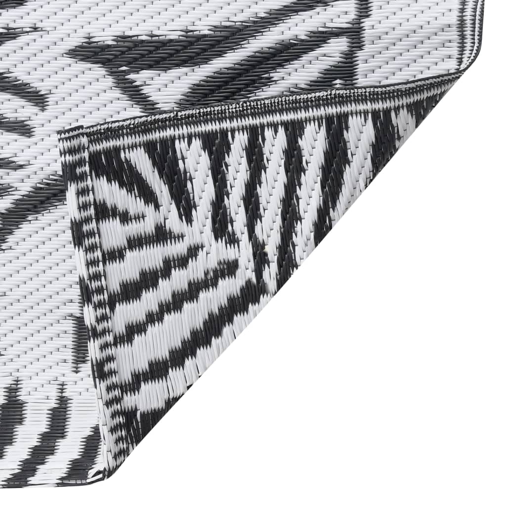 vidaXL Outdoor Carpet ARAKIL White and Black 160x230 cm PP
