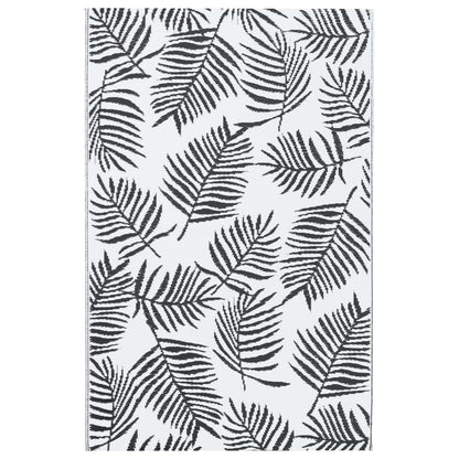vidaXL Outdoor Carpet ARAKIL White and Black 190x290 cm PP
