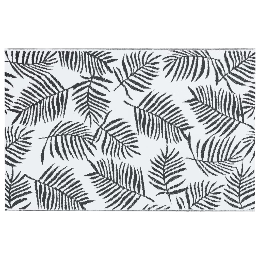 vidaXL Outdoor Carpet ARAKIL White and Black 190x290 cm PP