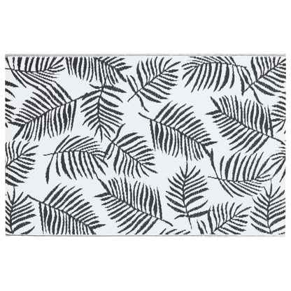 vidaXL Outdoor Carpet ARAKIL White and Black 190x290 cm PP
