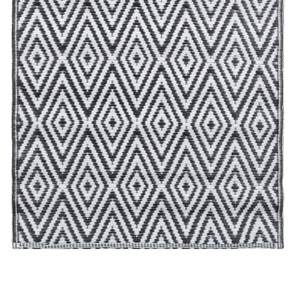 vidaXL Outdoor Carpet ARAKIL White and Black 120x180 cm PP