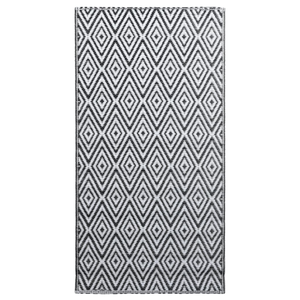 vidaXL Outdoor Carpet ARAKIL White and Black 160x230 cm PP