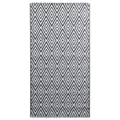 vidaXL Outdoor Carpet ARAKIL White and Black 160x230 cm PP