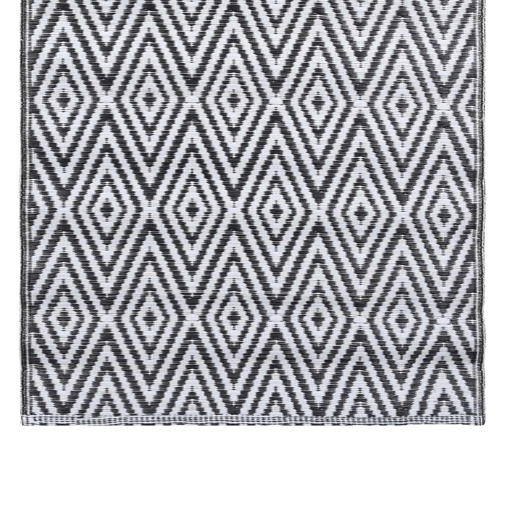 vidaXL Outdoor Carpet ARAKIL White and Black 160x230 cm PP