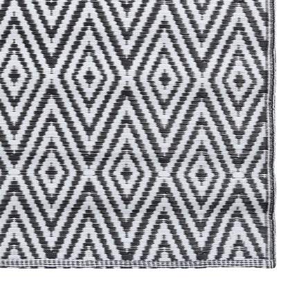 vidaXL Outdoor Carpet ARAKIL White and Black 160x230 cm PP