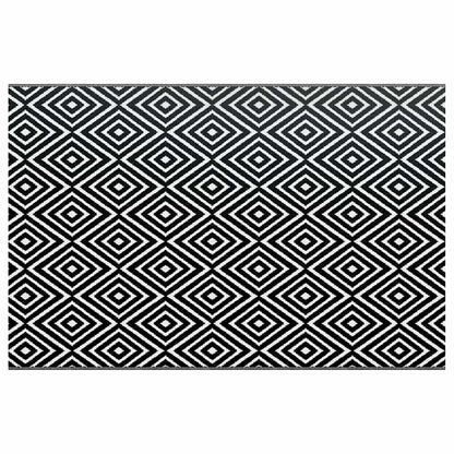 vidaXL Outdoor Carpet ARAKIL White and Black 190x290 cm PP