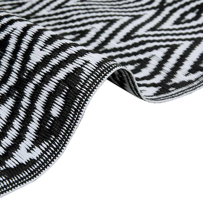 vidaXL Outdoor Carpet ARAKIL White and Black 190x290 cm PP