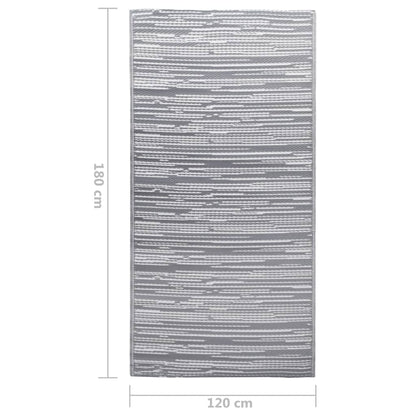 vidaXL Outdoor Carpet ARAKIL Grey 120x180 cm PP