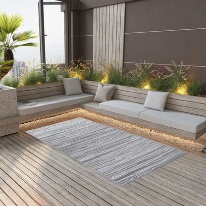 vidaXL Outdoor Carpet ARAKIL Grey 120x180 cm PP