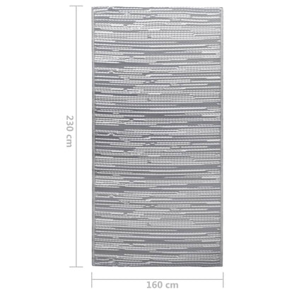 vidaXL Outdoor Carpet ARAKIL Grey 160x230 cm PP