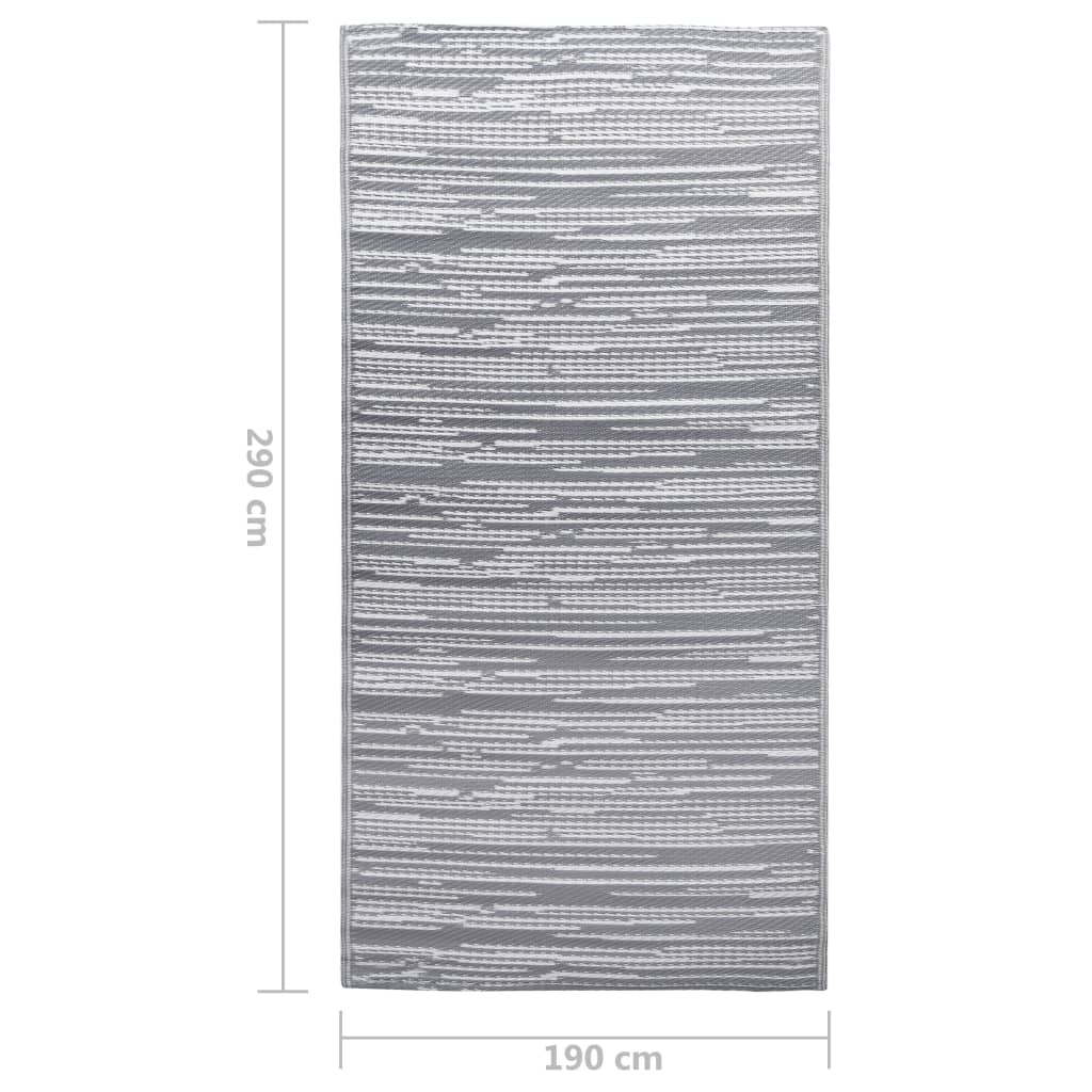 vidaXL Outdoor Carpet ARAKIL Grey 190x290 cm PP