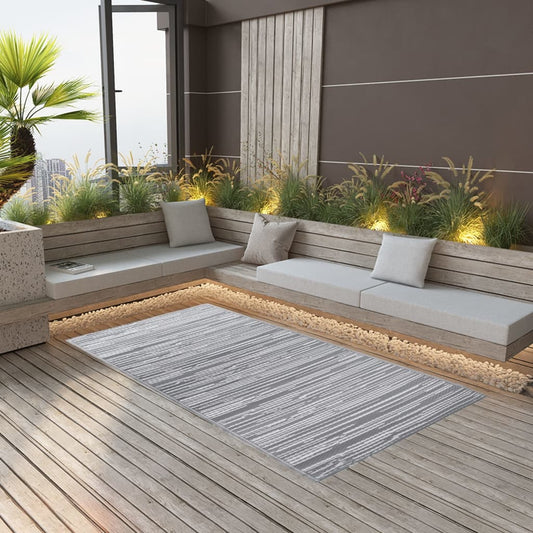 310439 vidaXL Outdoor Carpet ARAKIL Grey 190x290 cm PP