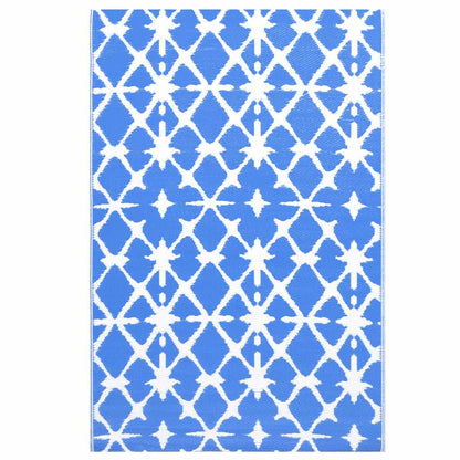 vidaXL Outdoor Carpet ARAKIL Blue and White 80x150 cm PP