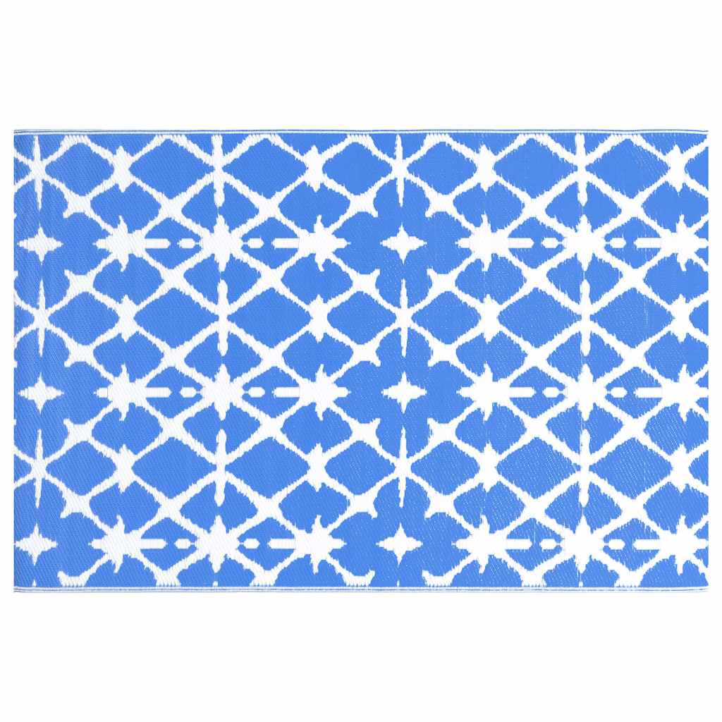 vidaXL Outdoor Carpet ARAKIL Blue and White 80x150 cm PP