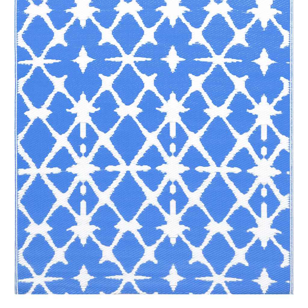 vidaXL Outdoor Carpet ARAKIL Blue and White 80x150 cm PP