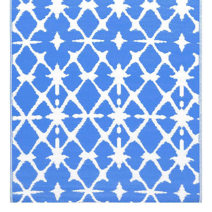 vidaXL Outdoor Carpet ARAKIL Blue and White 80x150 cm PP