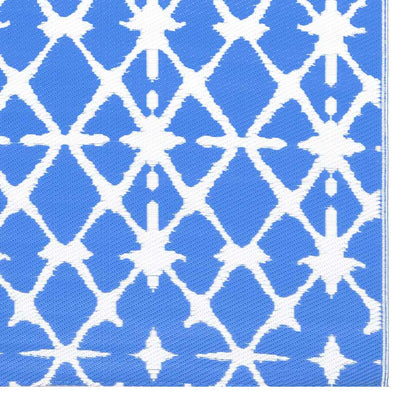 vidaXL Outdoor Carpet ARAKIL Blue and White 80x150 cm PP