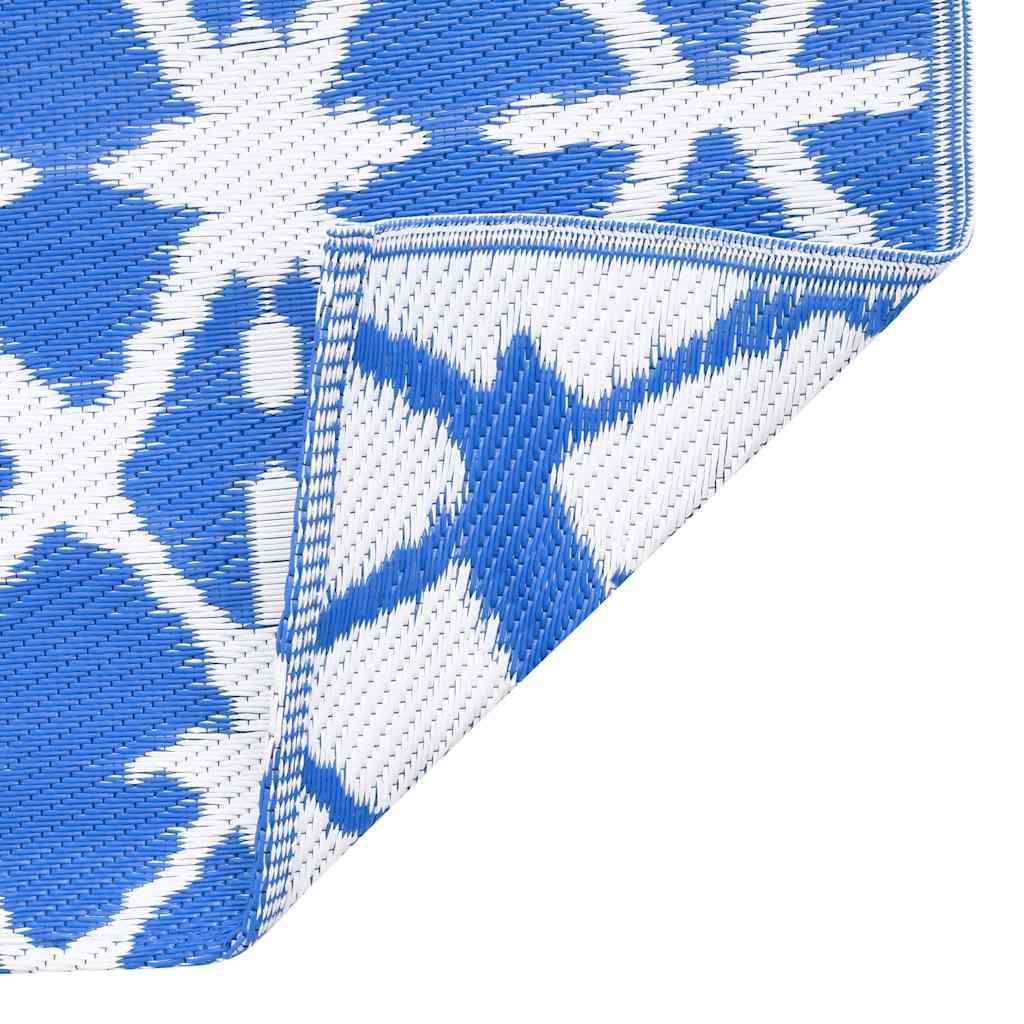 vidaXL Outdoor Carpet ARAKIL Blue and White 80x150 cm PP