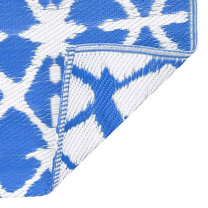 vidaXL Outdoor Carpet ARAKIL Blue and White 80x150 cm PP