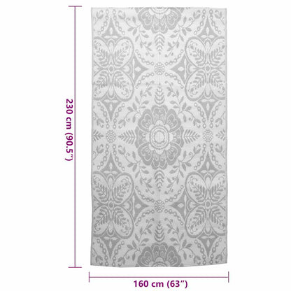 vidaXL Outdoor Carpet ARAKIL Light Grey 160x230 cm PP