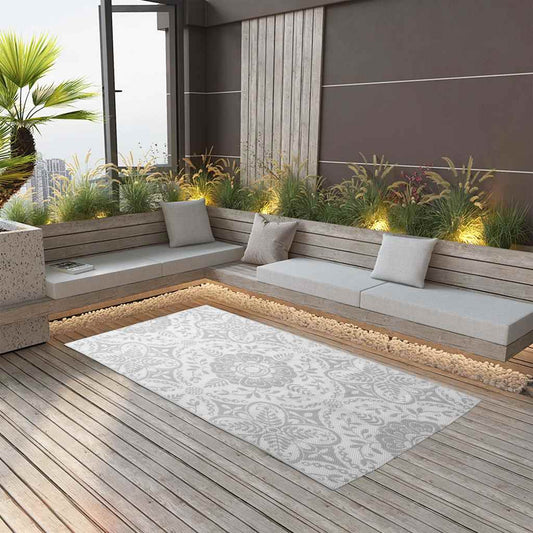 310450 vidaXL Outdoor Carpet ARAKIL Light Grey 160x230 cm PP
