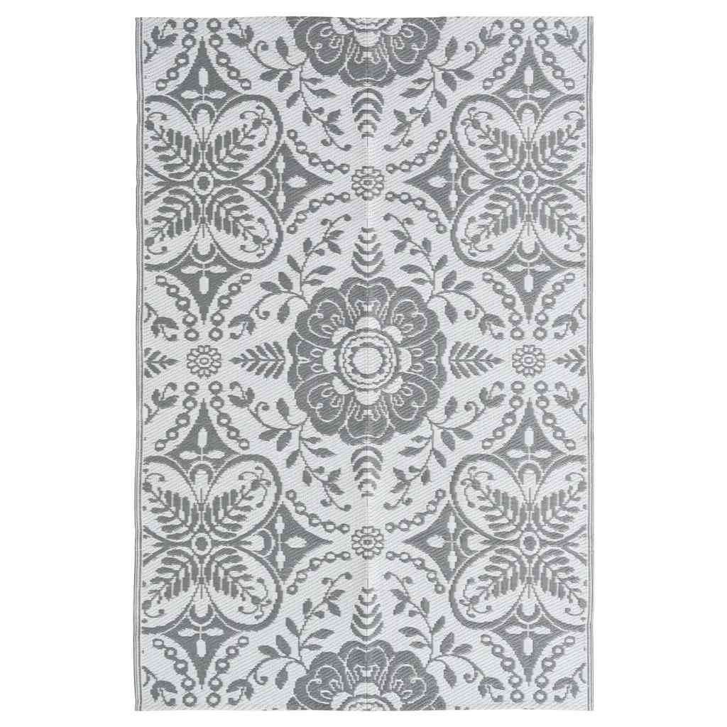 vidaXL Outdoor Carpet ARAKIL Light Grey 190x290 cm PP