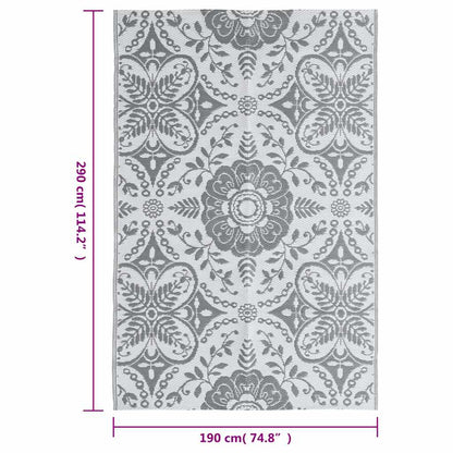 vidaXL Outdoor Carpet ARAKIL Light Grey 190x290 cm PP