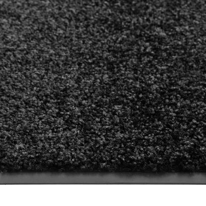 vidaXL Doormat Washable Black 60x180 cm