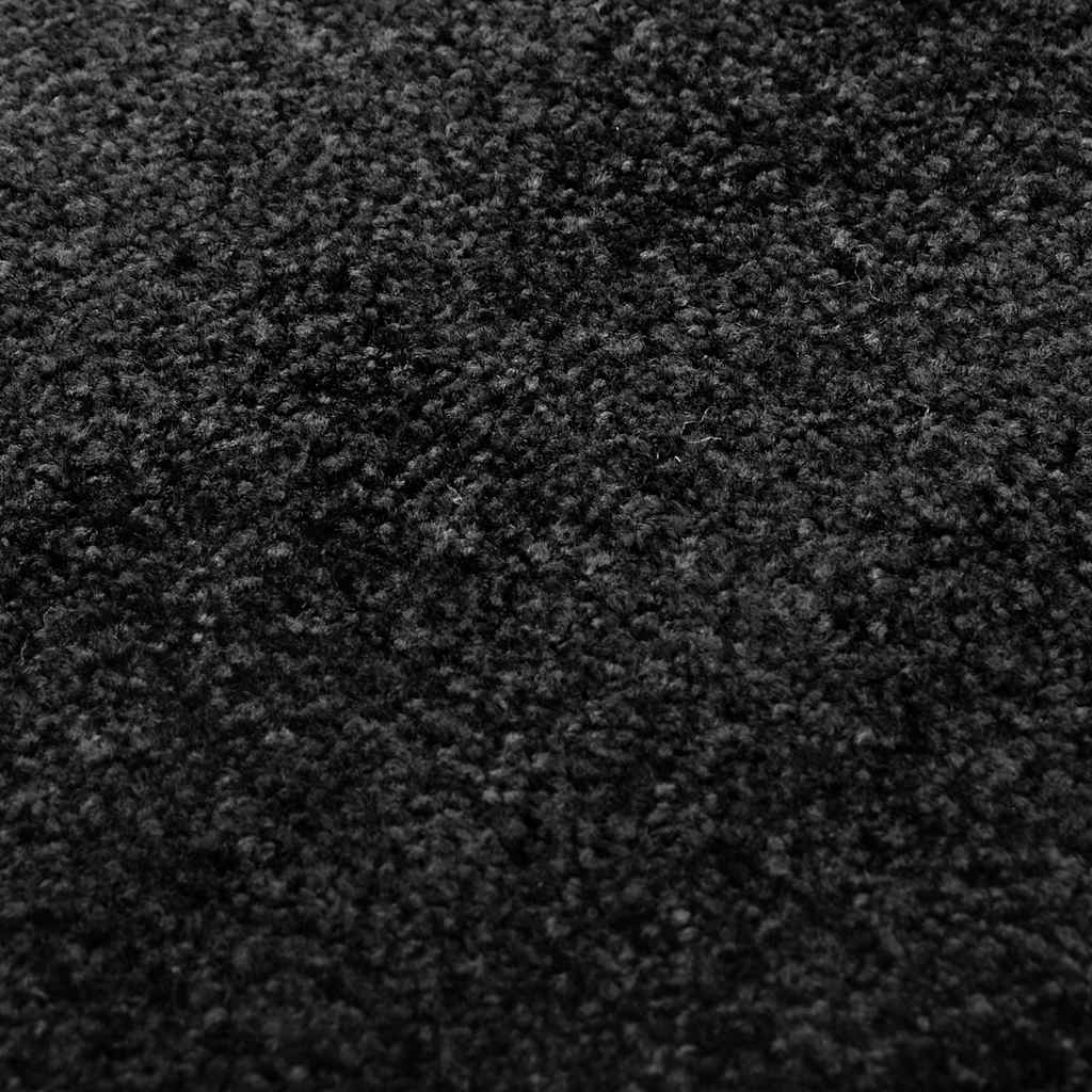 323412 vidaXL Doormat Washable Black 90x120 cm