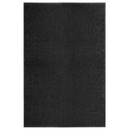 vidaXL Doormat Washable Black 120x180 cm