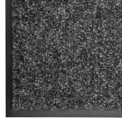 vidaXL Doormat Washable Anthracite 40x60 cm