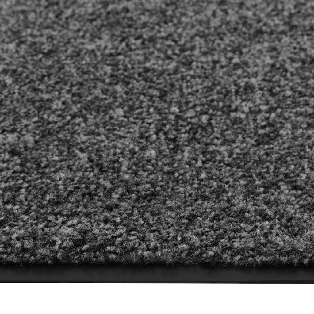vidaXL Doormat Washable Anthracite 40x60 cm