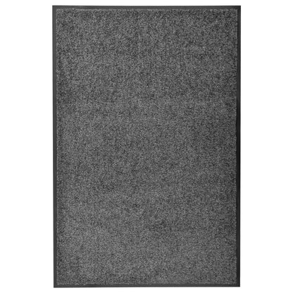 vidaXL Doormat Washable Anthracite 60x90 cm
