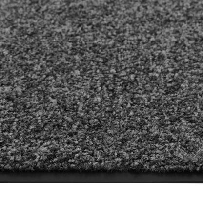 vidaXL Doormat Washable Anthracite 60x90 cm